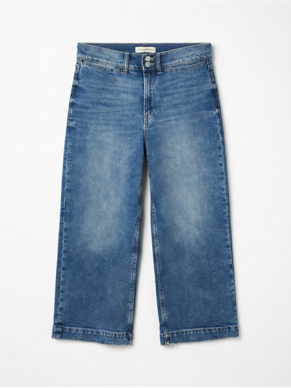 Banana Republic Wide-Leg high rise Mid Wash Blue Women's Jeans